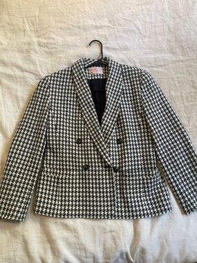 Petite Pendleton 100% Virgin Wool Houndstooth Women's Blazer Jacket